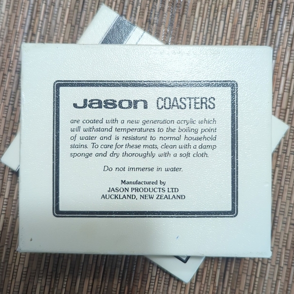 Vintage Cork Back Coasters Set-6 Butchart Gardens Scenes Canada Original Box - Picture 13 of 13